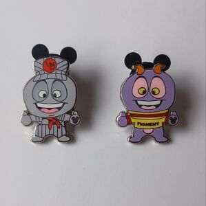 (2) HIDDEN MICKEY PINS "DEEBEES COLLECTION" 1 OF 5 CONDUCTEE & 3 OF 5 FIGMENTEE